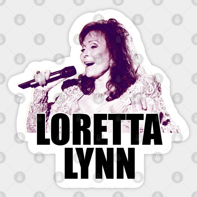 Preety Loretta Lynn Sticker by MIXCOLOR